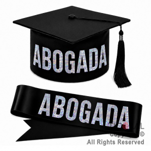 KIT ME RECIBI ABOGADA METALIZADO CON PLATA TORNASOL
